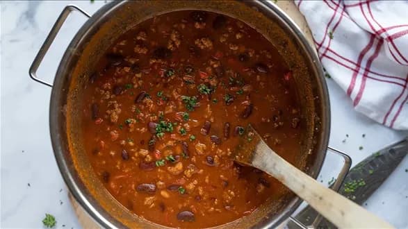 Zupa meksykańska z mięsem mielonym