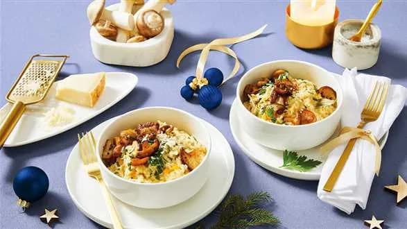Risotto z grzybami leśnymi i parmezanem