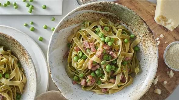 Paglia e fieno – makaron z groszkiem