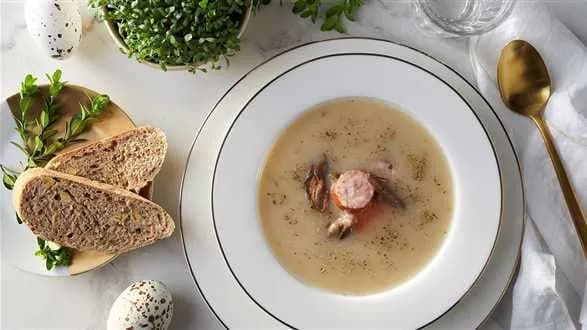 Barszcz biały na zakwasie z kapusty kiszonej