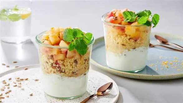 Kasza jaglana z pieczonym jabłkiem