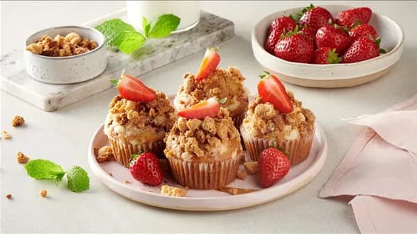 Muffiny z truskawkami bez dodatku cukru