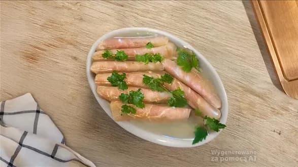 Szynka w galarecie — przepis na roladki z szynki z jajkiem
