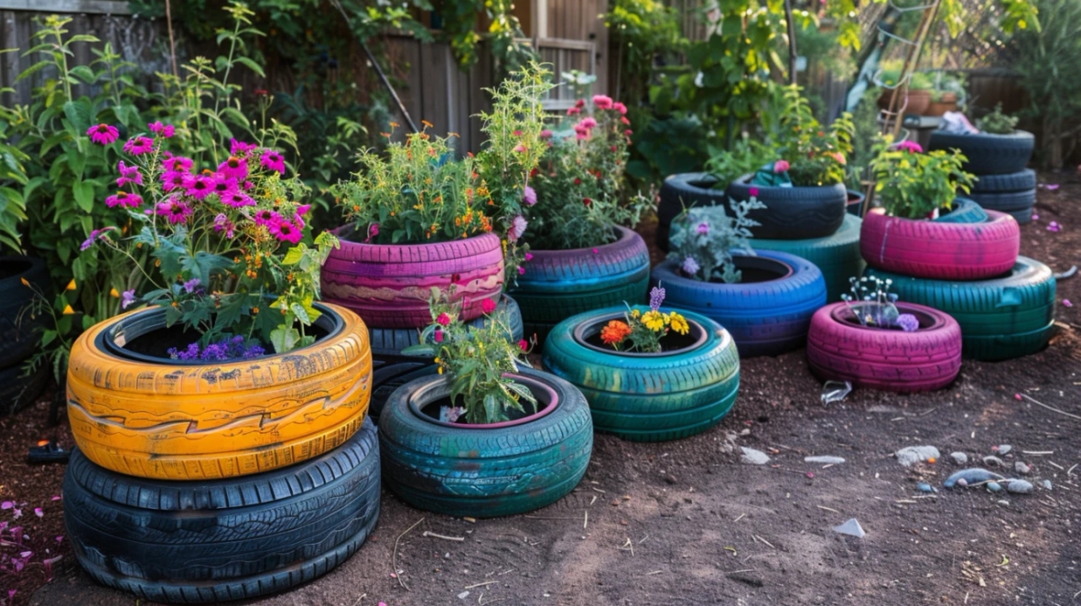 Donice z opon do ogrodu: Wykorzystaj Odpady i Stwórz Dekoracje
