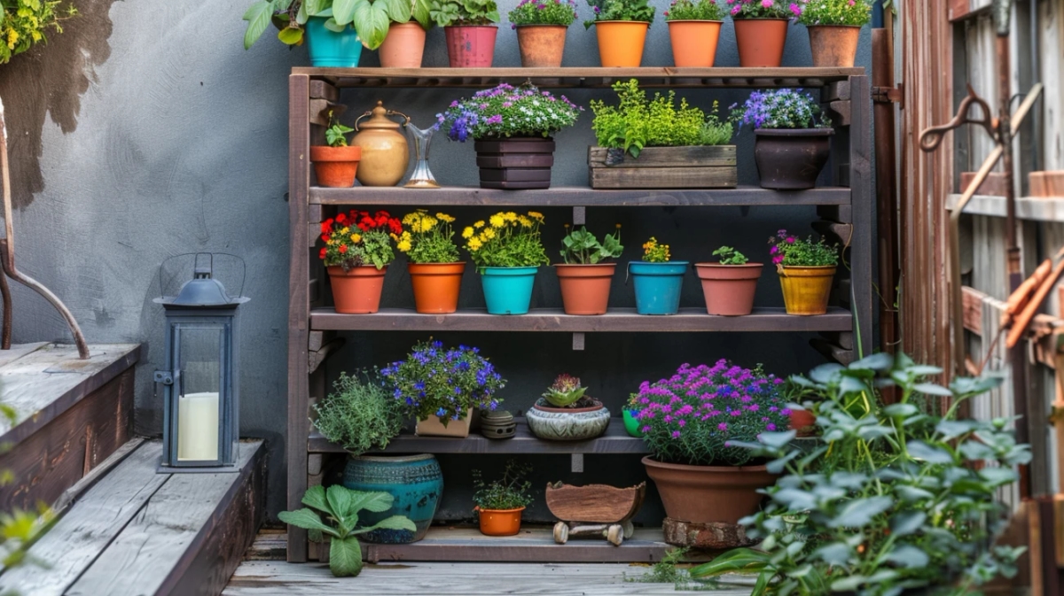 Jak zrobić regał na taras, idealny na przechowywanie roślin?
